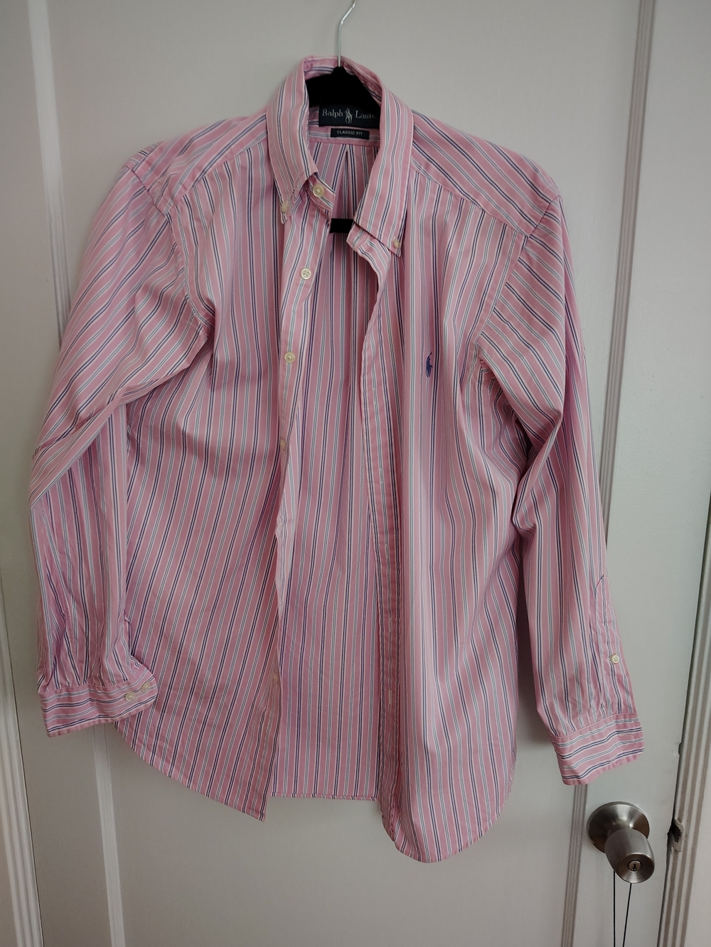 Ralph Lauren Pink Multi-Stripe Button-Down Shirt